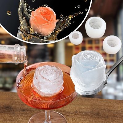 Ευέλικτα καλούπια σιλικόνης σε σχήμα τριαντάφυλλου (3 τεμάχια) | ICEROSE