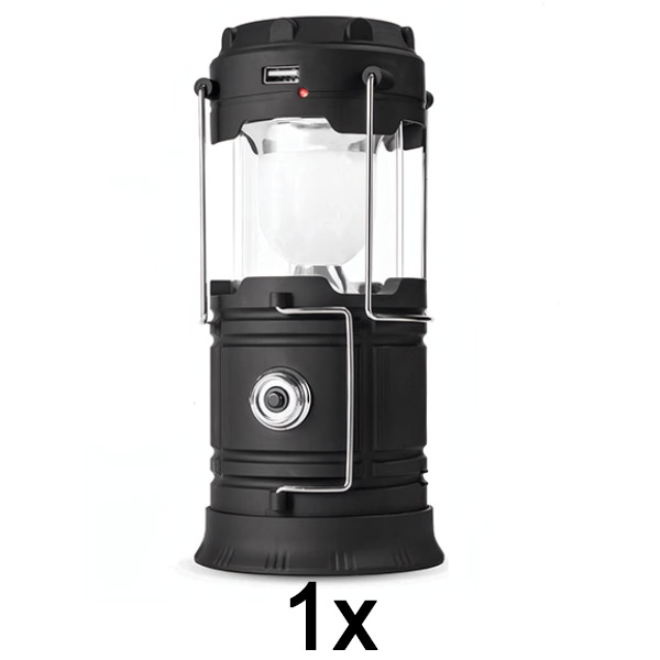 1x Ηλιακό Επαναφορτιζόμενο Φανάρι Κάμπινγκ + Φακός | CAMPGLO